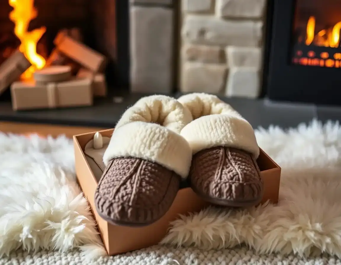 Luxuriöse Kaschmir-Hausschuhe für Frauen