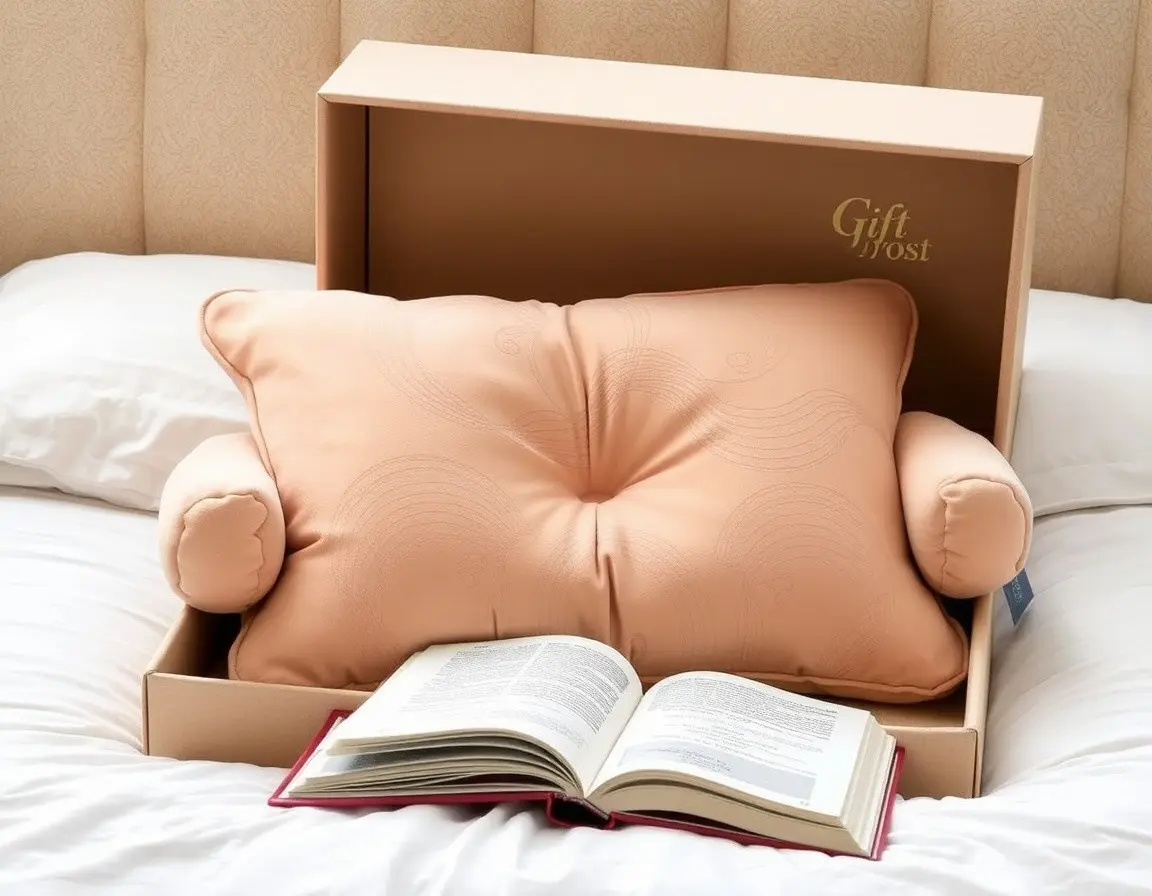 Plüsch-Lesekissen mit Armlehnen