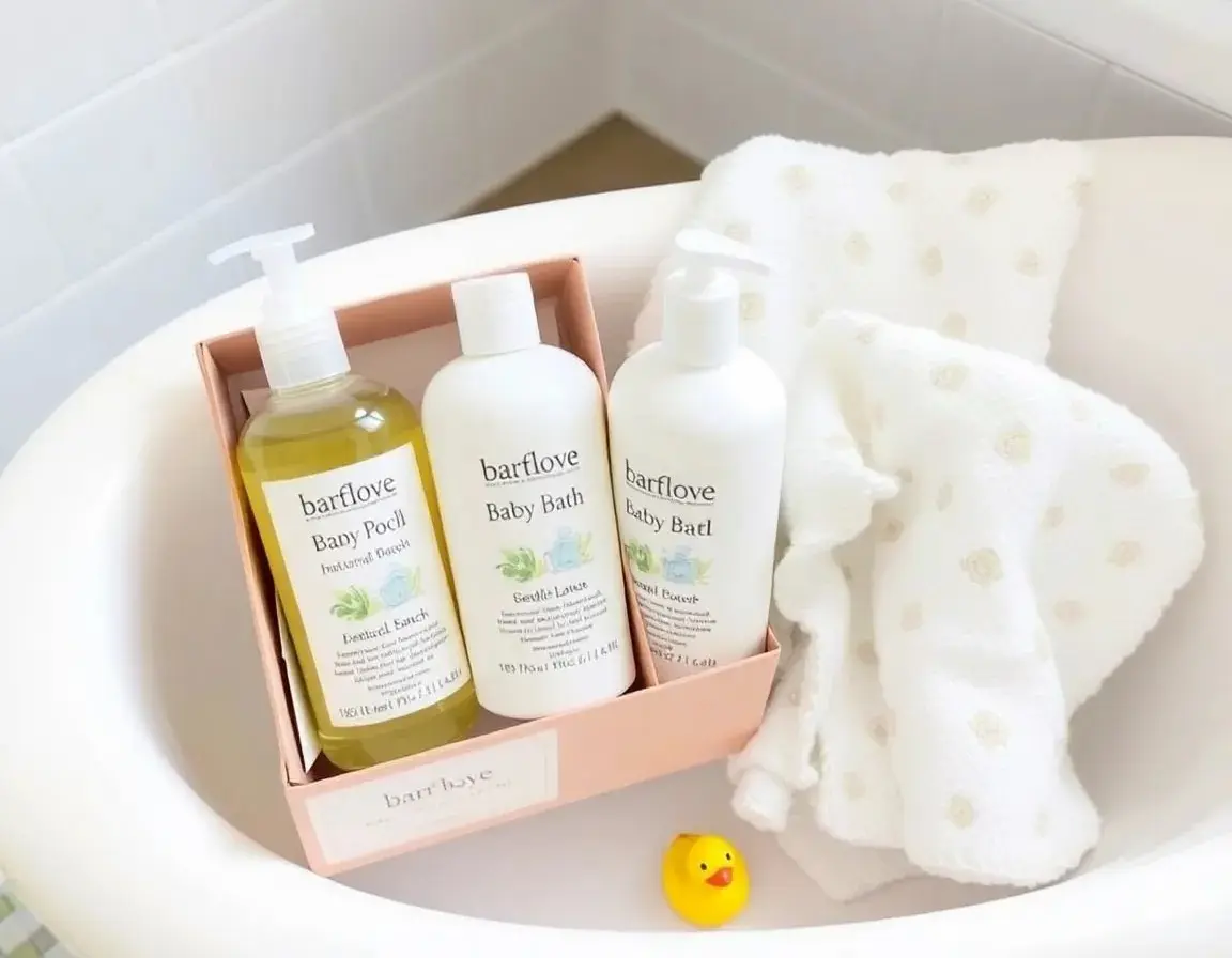 Baby Badeset von Kopf bis Fuß