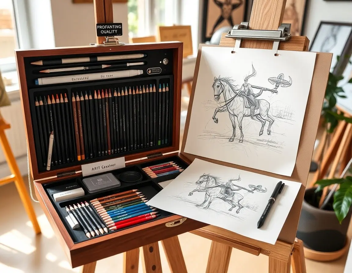 Professionelles Kunst- und Skizzier-Set