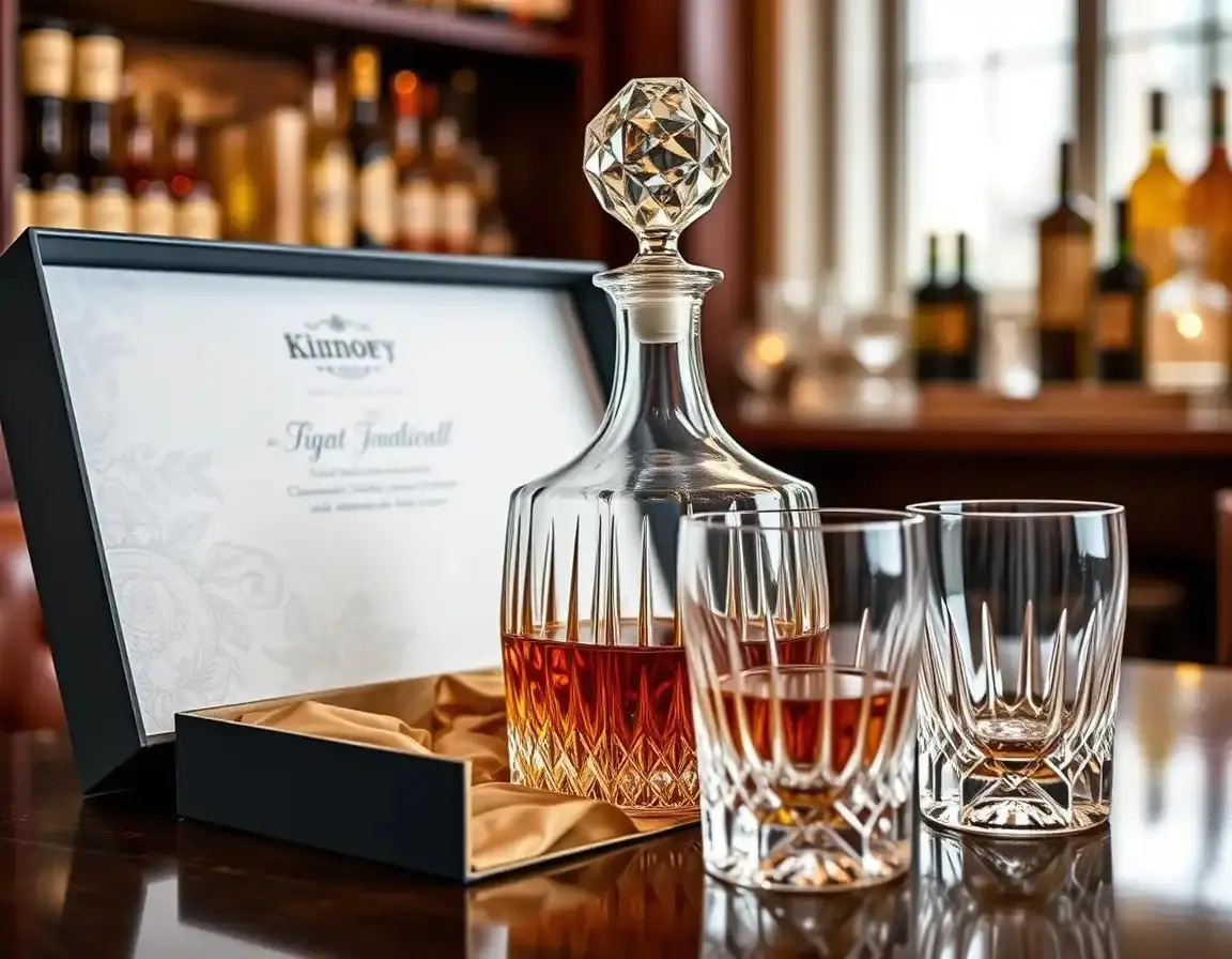 Whisky-Dekanter-Set aus Kristall