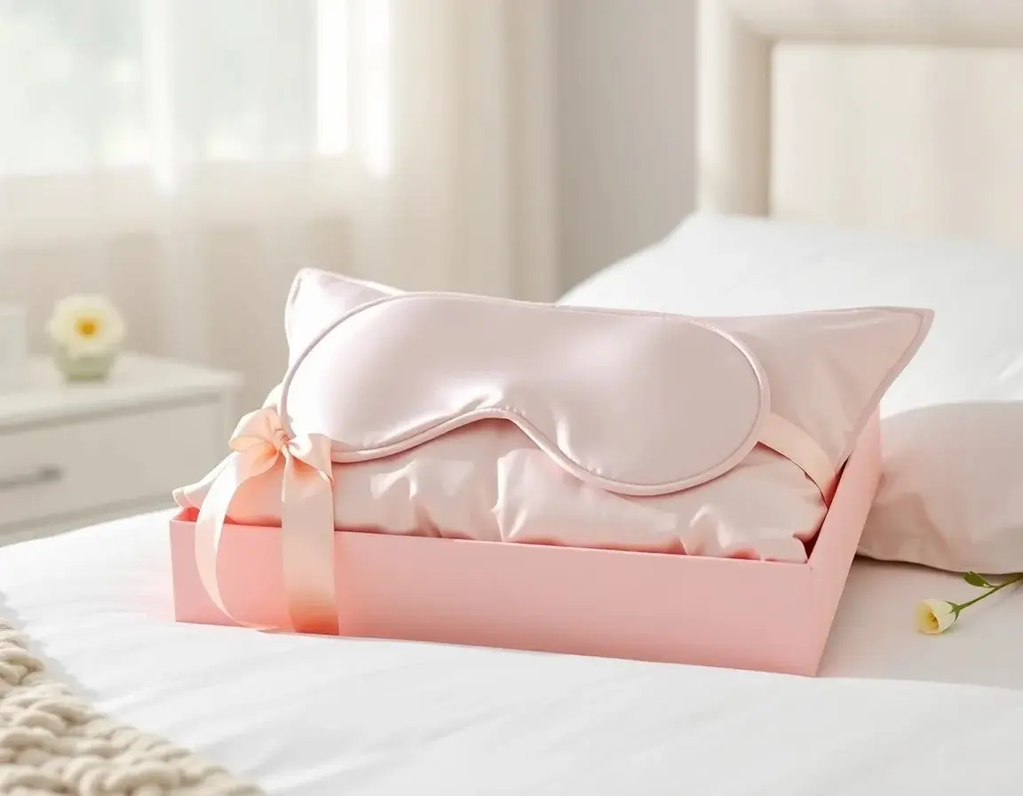 100% Maulbeerseide Schlafmaske & Kissenbezug-Set
