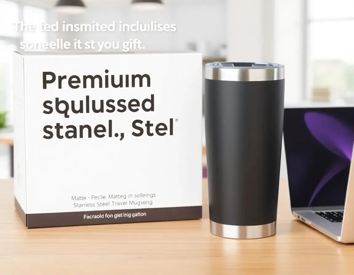 Premium Isolierter Edelstahl-Reisebecher