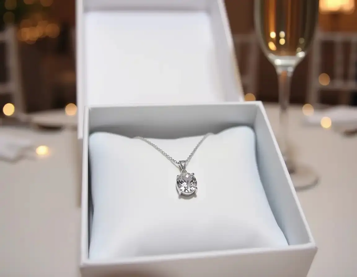 Halskette mit Zirkon-Anhänger aus Sterlingsilber