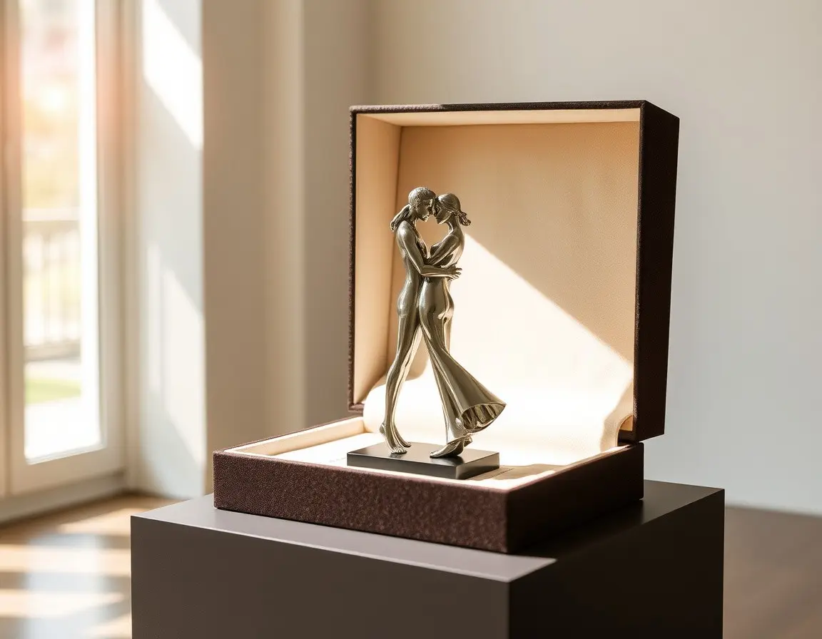 Handgefertigte Skulptur (sich umarmendes Paar)