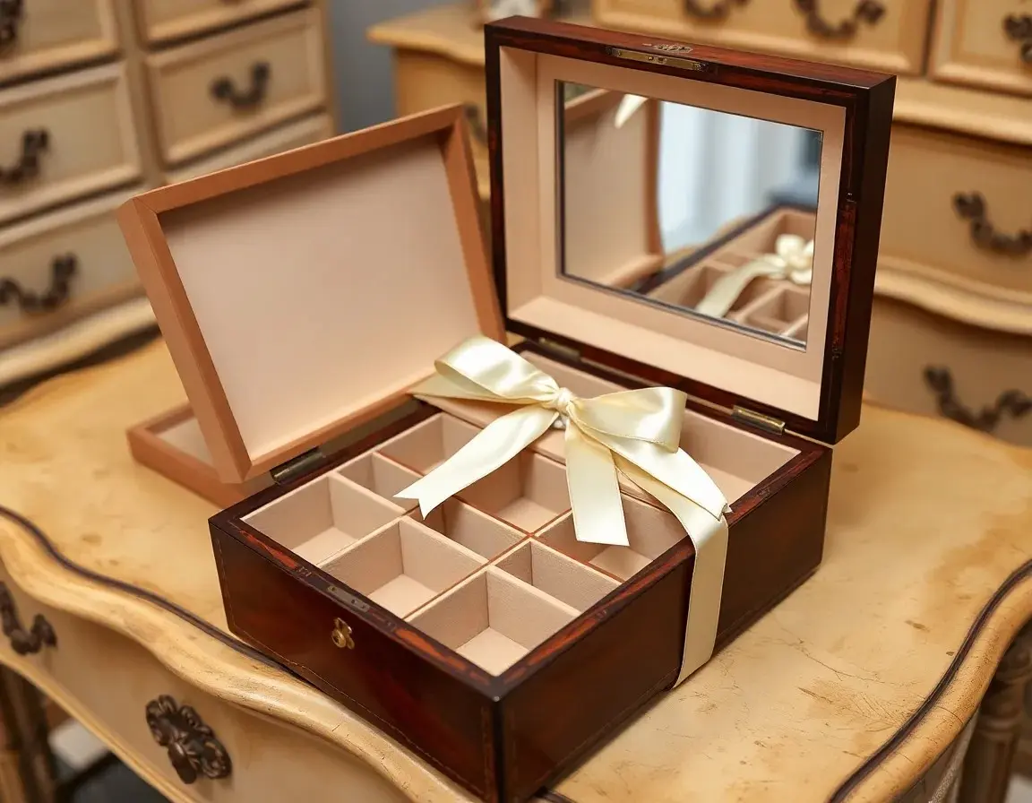 Elegante Schmuckschatulle mit Fächern