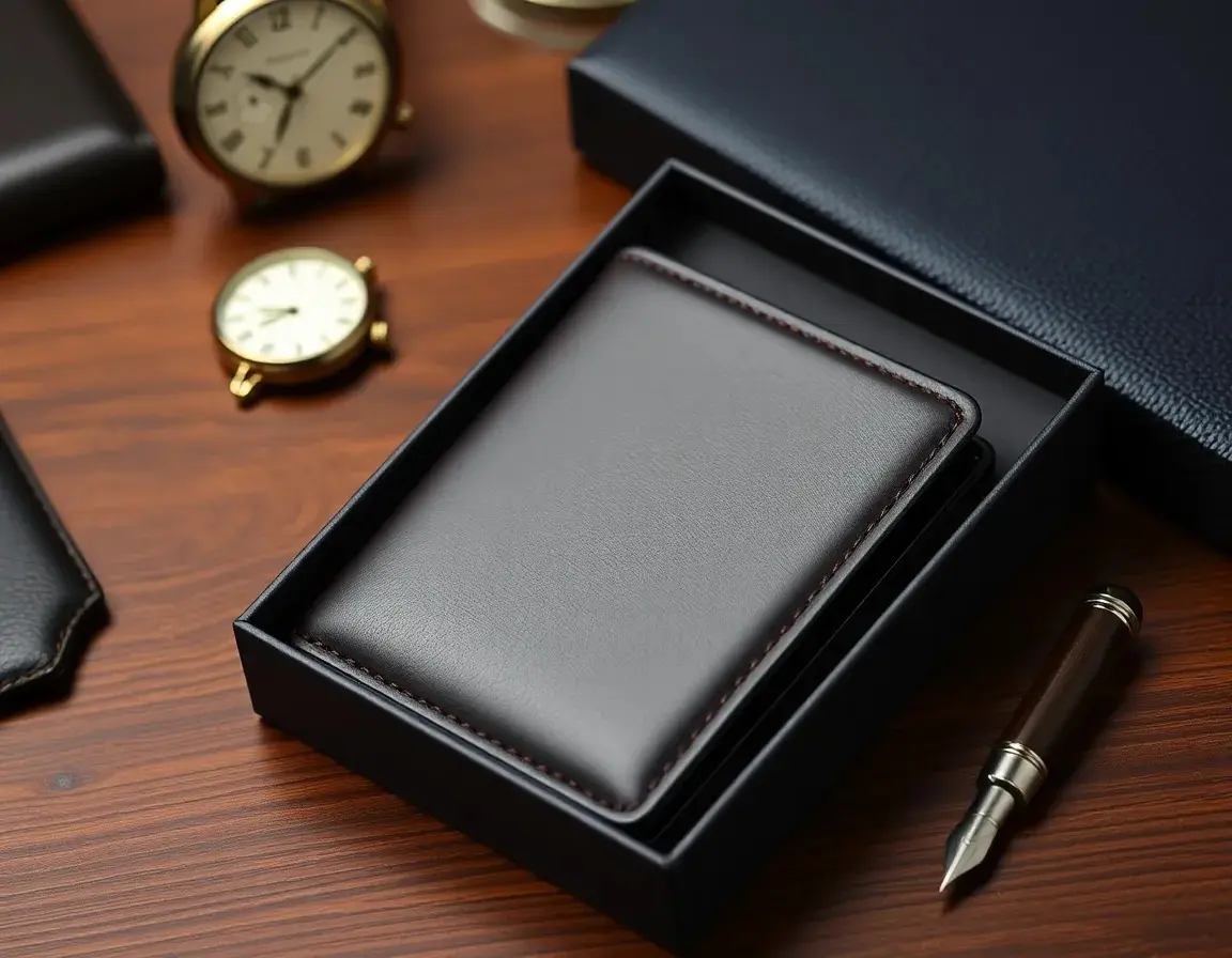 Echtes Leder Portemonnaie für Herren