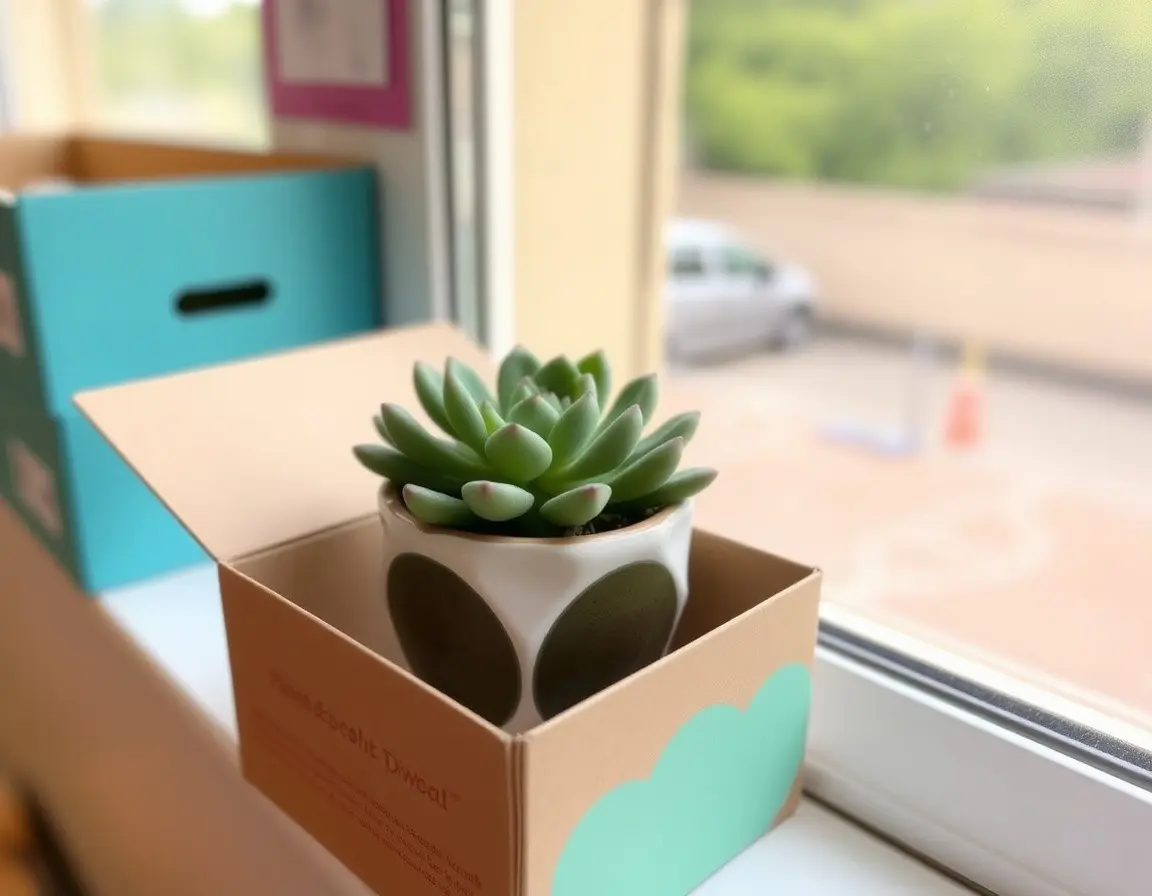 Dekorativer Blumentopf mit Sukkulente