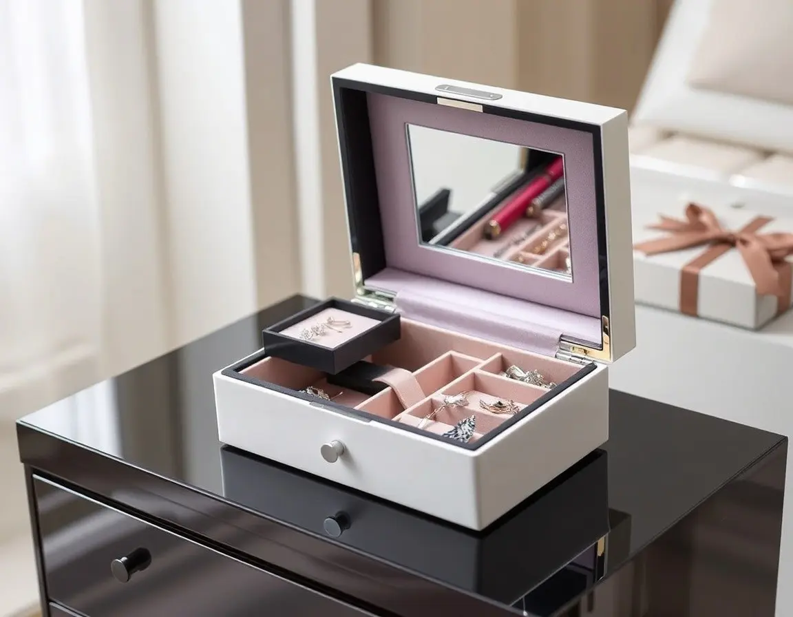 Intelligente Schmuck-Organizer Box mit LED-Licht