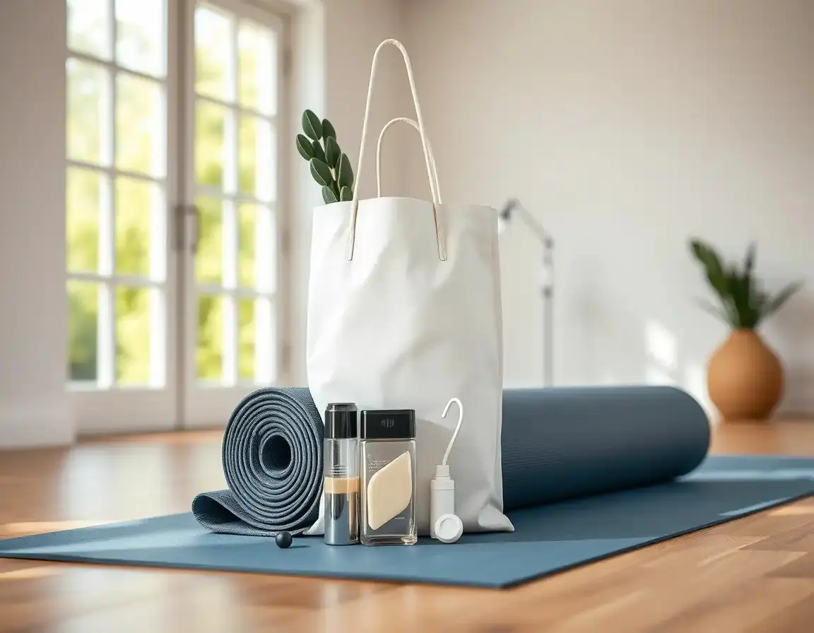 Hochwertige Yoga-Matte und Zubehör-Kit
