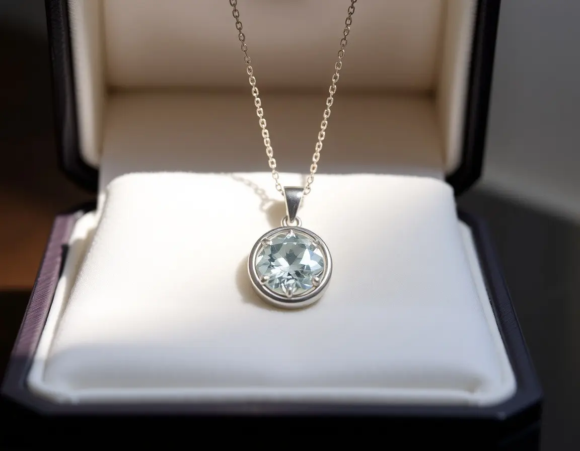 Sterling Silber Anhänger Kette mit Naturstein