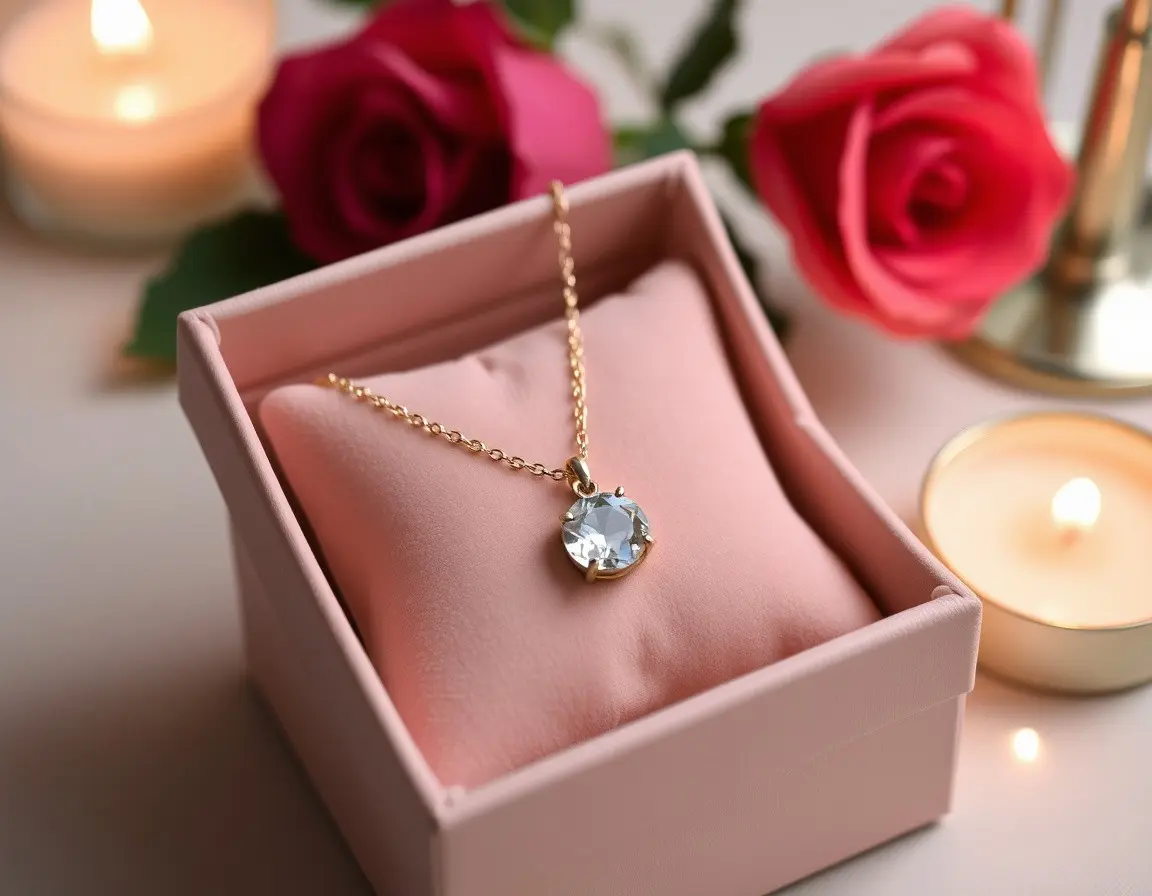 Halskette mit Geburtsstein-Anhänger