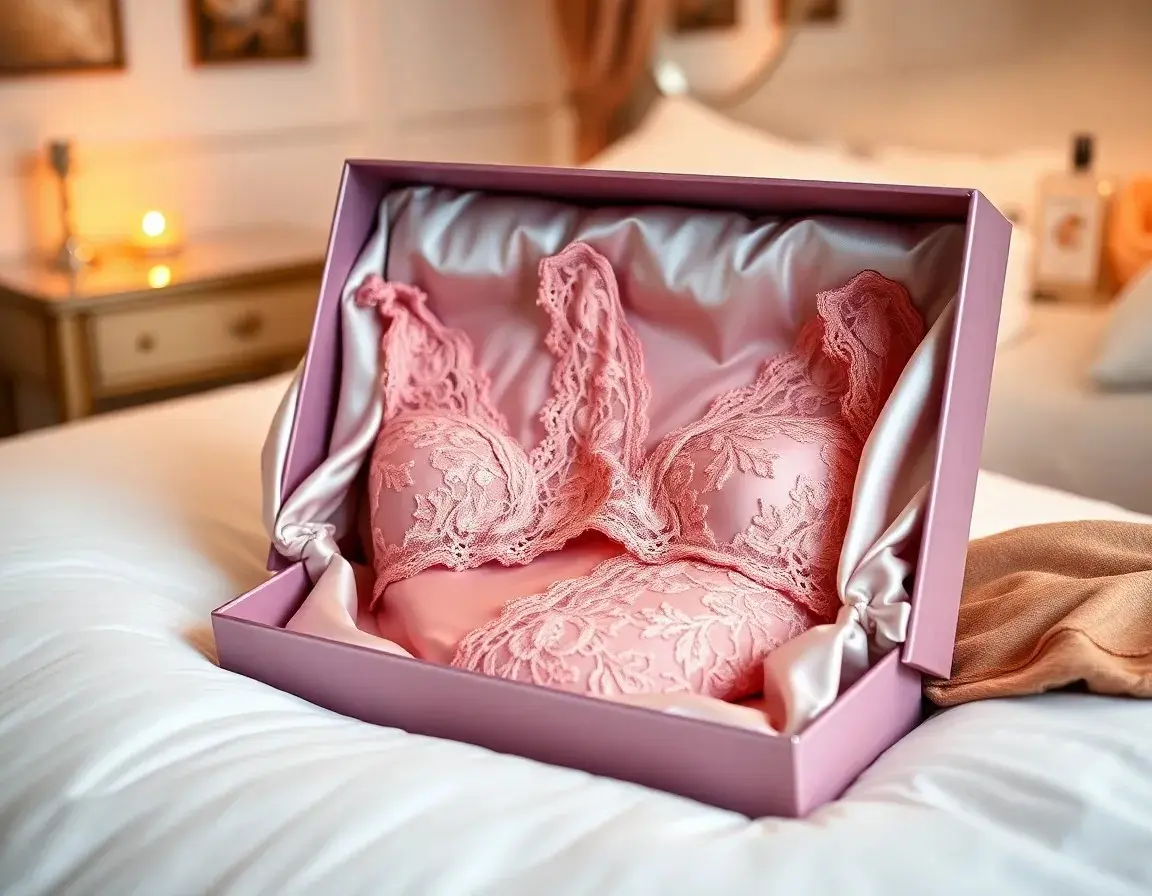 Seiden-Lingerie Set mit Spitze