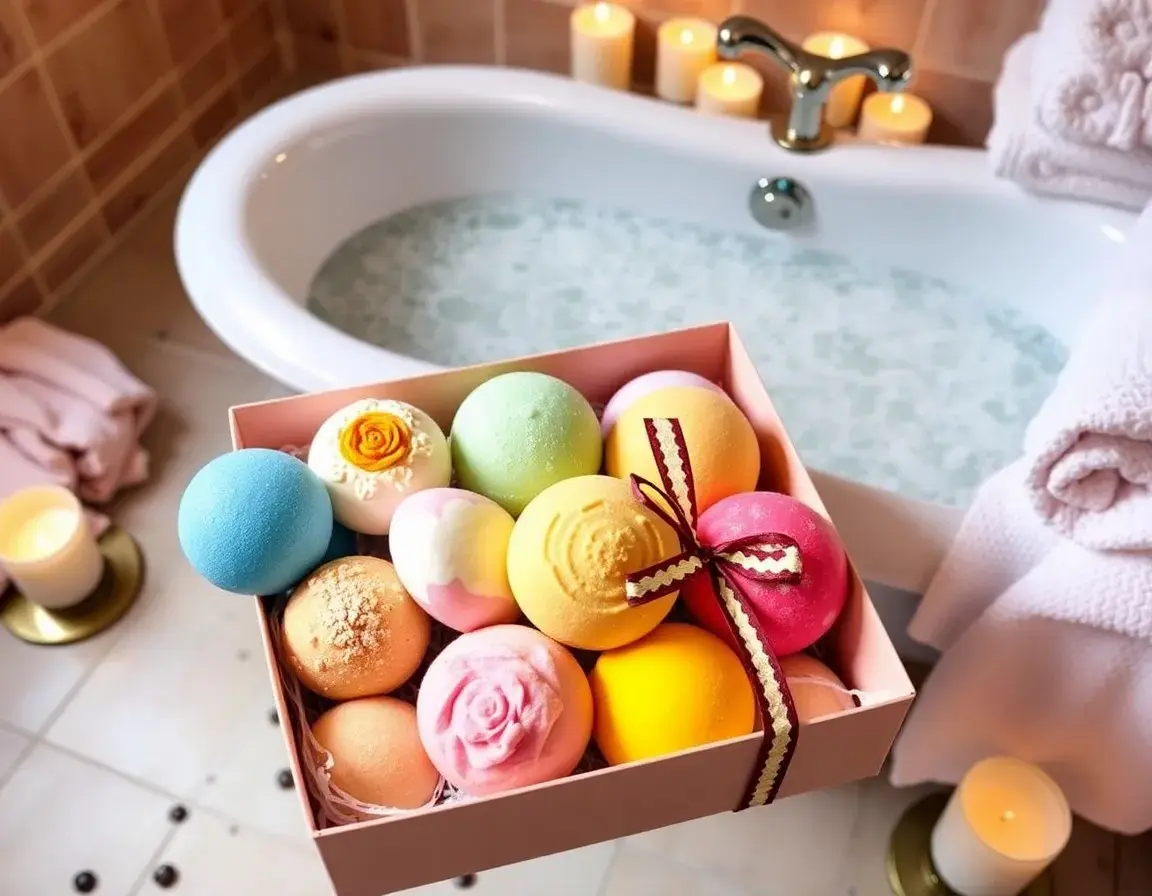 Luxuriöse Badebomben-Kollektion