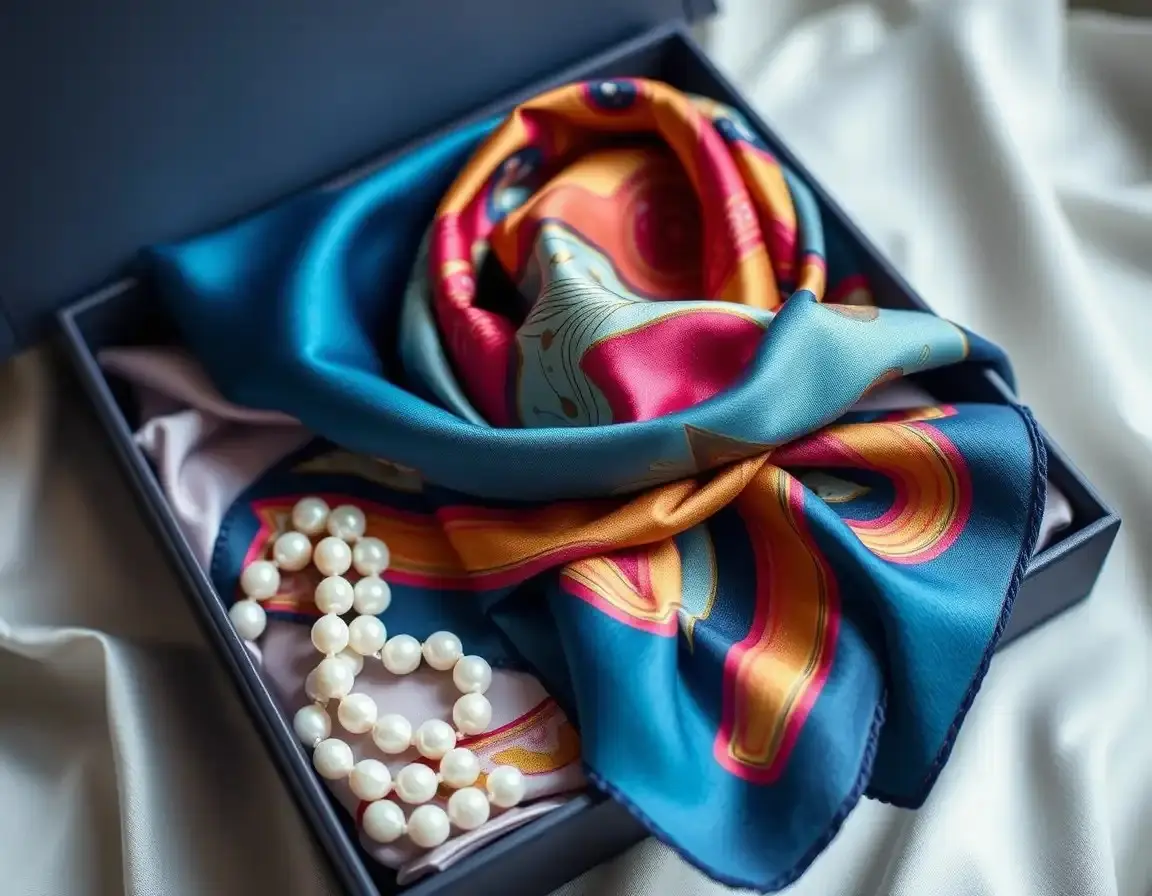 Luxuriöser Schal aus reiner Seide