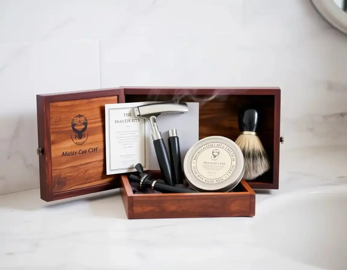 Luxury Shaving Kit mit Dachshaar Pinsel